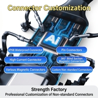 Conector de Lámpara LED CZX Personalizado de 8 mm, 5P, 5 V, 2 A, 360 Grados, Succión Ciega, Mini Conector Magnético Circular de Latón Chapado en Oro
