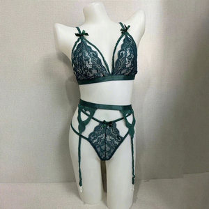 Completo Intimo Sexy da Donna con Ricamo Floreale in Pizzo, <span class=keywords><strong>Senza</strong></span> Ferretto, per Taglie Forti, Estivo - Product Image 3