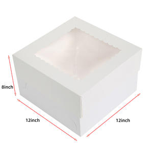 Boîte à gâteaux personnalisée en papier, qualité alimentaire, avec poignée haute, en carton kraft, pour cupcakes, <span class=keywords><strong>livraison</strong></span> personnalisée, cadeau, mariage - Product Image 4