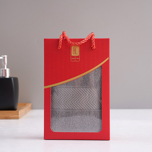 Bán buôn 120g dày tinh khiết bông sang trọng Khăn hộp quà tặng bao bì 100% bông rắn màu khăn đặt trong hộp quà tặng - Product Image 5