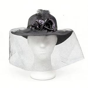 Chapeau Fedora Rétro Élégant avec Voile en Résille pour le Kentucky Derby, Tenues Habillées et Décontractées Toutes Saisons - Product Image 4