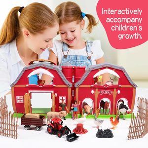 Ensemble de jeu Red Barn Farm avec figurines d'animaux, jouet de jeu d'imitation pour tout-petits, pour jouer aux rôles à la ferme, apprendre et raconter des histoires imaginatives - Product Image 3