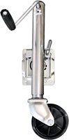 Roue de jockey de remorque à montage latéral avec logo personnalisé, fabrication directe usine, haute capacité de charge, certifiée CE/E-mark, avec poignée, galvanisée