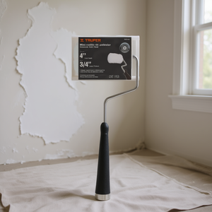 Rouleau à peinture industriel miniature Truper ROPI-420P 4 x 3/4'' avec cadre en caoutchouc et nylon et manche en bois pour un usage DIY et professionnel - Product Image 2