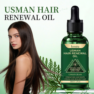 Aceite Renovador para el Cabello Usman de Marca Privada OEM |   Hoja de Thuja con Queratina para el Crecimiento y Reparación del Cabello |   Nutrición Natural para el Cuero Cabelludo al por Mayor - Product Image 2
