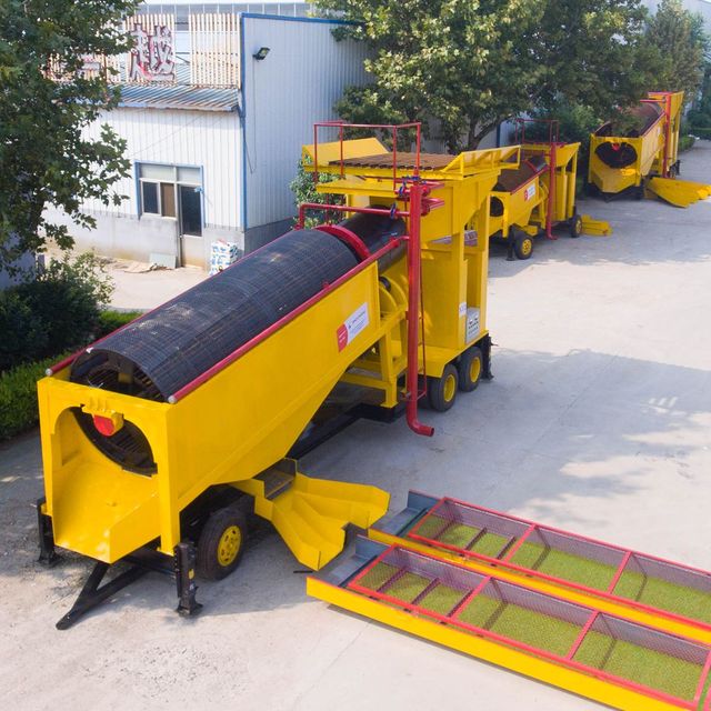 Small Scale Mobile Gold Mining Machine with Motor and Pump for Ore Washing 5-200T/h Capacity