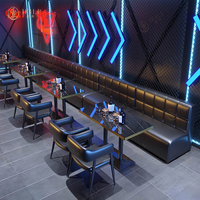 Ensemble de meubles de restaurant modernes personnalisables Ensemble table et chaises en ardoise pour hôtel Projet de canapés pour banquette canapé