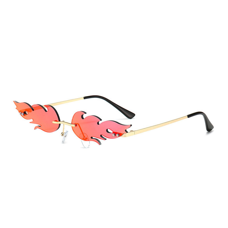 Y2K Fashion Fire Flame Shaped Funny Sunglasses Wholesale display picture 1