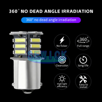 Ampoules LED 1156 BA15S P21W 1157 BAY15D 7020 21SMD P215W pour voiture, feux de brouillard, feux de jour, clignotants, DC 12V 24V Blanc 6000K