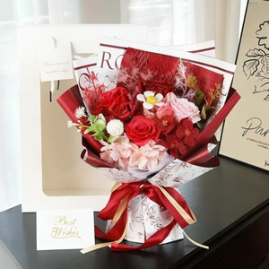 Luxury Soap Rose Bouquet <b>Artificial</b> Menta Rose <b>Flower</b> Elegant Birthday Gift - Product Image 6