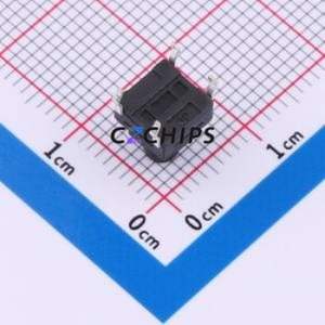 TS017-CBY1EH8.0 Tactile Switch Through hole-4P,6.1x6.1mm Switch Single Pole Single Throw Round Button 1.8N Through Hole - Product Image 2