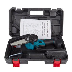 <span class=keywords><strong>Mini</strong></span> tronçonneuse <span class=keywords><strong>à</strong></span> <span class=keywords><strong>batterie</strong></span> au lithium rechargeable 21V, taille de lame 4, 6, 8 pouces, élagueuse électrique pour le travail du bois, pour usage domestique et industriel - Product Image 4