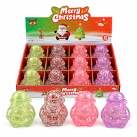 Jouet de décompression sensoriel Squishy Père Noël en TPR avec paillettes de maltose à rebond lent, vente en gros, logo personnalisé, OEM, cadeau anti-stress