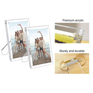 Tùy chỉnh rõ ràng từ <span class=keywords><strong>Acrylic</strong></span> hình ảnh chủ thẻ Frameless khung ảnh với đứng - Product Image 4