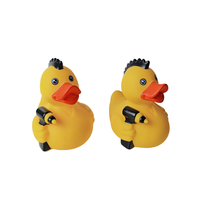 Jouets de bain pour bébé en caoutchouc personnalisés avec un motif de canard électrique, jouet de baignoire unique avec des motifs amusants