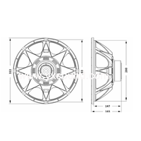 YX12N351 Haut-parleur de graves 15 pouces 400W pour scène, accessoire audio professionnel, bobine vocale 3,5 pouces, amplificateur OEM d'usine