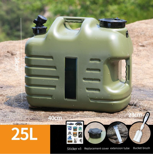 Réservoir d'eau de camping avec robinet, grands conteneurs de stockage d'eau, réservoir d'eau vert, réservoir d'eau sans BPA pour le camping - Product Image 2