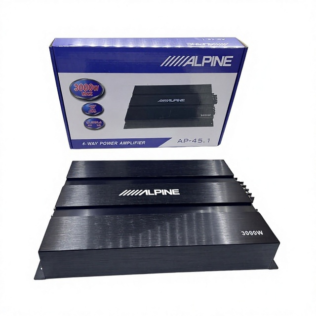 3 Pcs Alpine-A P-45.1 R Series Car Audio Amplifier 4-Channel High Performance MOSFET Amplifier 3000W Max Power for Sound System