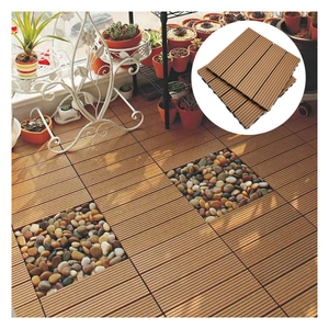 SHENGCHENG Modern Outdoor Decorative Terrace Interlocking Deck Tiles Wood <b>Plastic</b> Composite Decking - Product Image 1