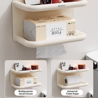 Porte-papier toilette pour salle de bain, support mural pour rouleau de papier toilette, sans perçage, rangement pour papier toilette, boîte à mouchoirs