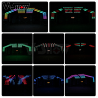 VSHOW PL4003 Tube LED vertical à pixels 40*RGB 3-en-1, lot de 16 avec contrôleur, éclairage mural pour DJ, bar, boîte de nuit