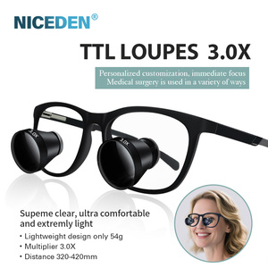 Niceden <span class=keywords><strong>Dental</strong></span> Loupe Ultralicht Binoculair Vergrootglas Tandarts Chirurgische Tandheelkundige Bril Burite <span class=keywords><strong>2x</strong></span> 3x Ttl Metaalmateriaal Optisch - Product Image 4