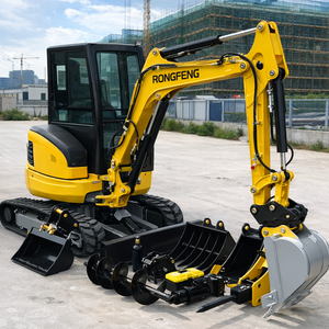 Envío Gratis: Mini Excavadora de 3.5 Toneladas de Fábrica Líder, con Orugas Retráctiles, Pequeña Excavadora Hidráulica para Invernaderos y Huertos - Product Image 1