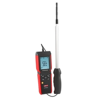 UNI-T UT362H Sensor Anemometer Profesional Pengukur Aliran Udara, Suhu, dan Volume Udara dengan Probe Split dan Sensor Kawat Panas untuk Pengukuran Kecepatan Angin