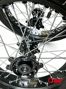 Jantes et pneus slicks tout-terrain modifiés 2.50x17 & 3.50x17 pour motos électriques Supermoto 17 pouces, compatibles avec les pneus SurRon Ultra Bee - Product Image 2
