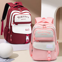 Mochila Coreana de moda con múltiples compartimentos para niñas, estudiantes de primaria y secundaria, grado 1-6, fresca, bonita, hecha principalmente en Oxford