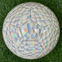 Ballon de football en PU de haute qualité, thermocollé, surface en cuir imprimée au laser, tailles 5 et 4, cousu à la machine, promotions d'entraînement