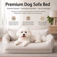 Cama Impermeable para Perros, Estilo Sofá, Desmontable, Lavable, Resistente a los Arañazos, Cómoda Cama para Mascotas