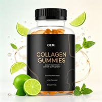 Gummies au collagène pour la beauté avec biotine, saveur citron vert, 60 unités