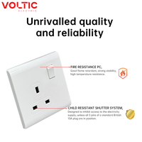 250V 13A 20A Royaume-Uni Prise Murale Électrique Style Moderne Couleurs Personnalisées 4 Gang 1/2 Way Interrupteurs Muraux pour Contrôle Alimentation
