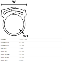 Collier de serrage en plastique, 16,0-18,0 mm, blanc, 100 pièces. Art.-No. 190-00263 |   SNP12-POM-WH |