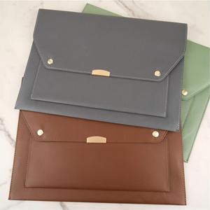 Carpeta A4 Delgada de Cuero PU - <span class=keywords><strong>Portadocumentos</strong></span> de Gran Capacidad para Organización y Transporte en la Oficina, Organizador Elegante, Portátil e Impermeable - Product Image 2