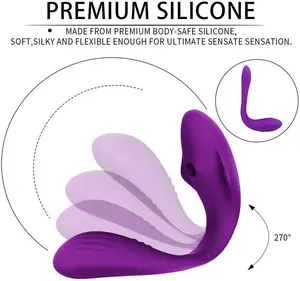 U-Form wiederauf ladbare Remote G-Punkt Vibrator Vibrierende Höschen Saugen vibrierende Sexspielzeug für Frau