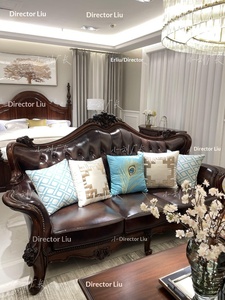 [Director de Fábrica Xiao Liu] Muebles de Madera de Nogal XHM, Madera Maciza Americana, Tapizado en Cuero, para Salas de Estar Grandes, China - Product Image 1