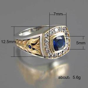 Anello Bicolore Stile Business Design Vintage per Uomo - Product Image 5