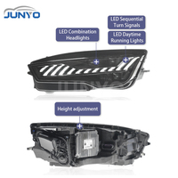 Phares LED Junyo pour Audi A7 2011-2018, modification des nouveaux feux de jour à LED matriciels RS7, lentille laser, lampe Plug and Play
