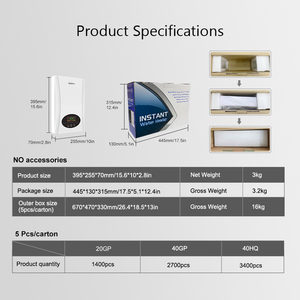 Calentador de agua eléctrico con control de pantalla táctil de carcasa de plástico de alta eficiencia de Tented Technology para hoteles, uso instantáneo completo - Product Image 2