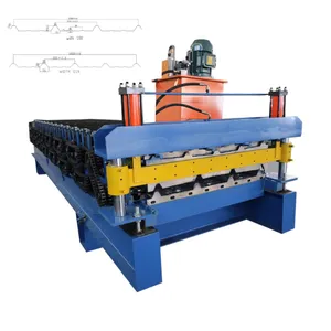 Doppelschicht-Farmlstahl Tr4 Tr5 Trapez-Dachblech-Rollformmaschine