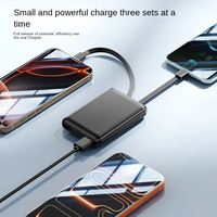 Ultradünne Mini-Zweileiter-Li-Polymer-Powerbank PD22.5W mit schnellem Laden und Kabel, kompakt, tragbar, 5000mAh für unterwegs
