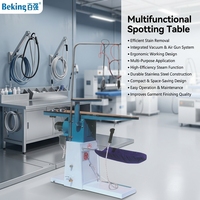 Table à repasser industrielle en acier inoxydable de haute qualité pour draps et vêtements, table de nettoyage automatique des taches de lessive
