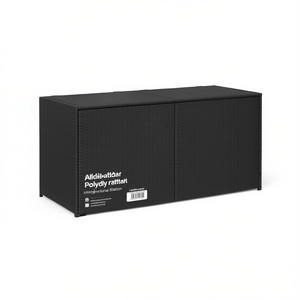 Caja de Almacenamiento para Jardín Aldirattar de Poliratán, 74.8 Galones, Impermeable, Rectangular, Tipo Vertical - Product Image 1