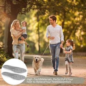 نعال سحابية رباعية الأبعاد للرجال والنساء، نعال من الفوم ذو ذاكرة فائقة النعومة، مضادة للتعب، ماصة للصدمات، تخفف آلام القدم (رمادي) - Product Image 6