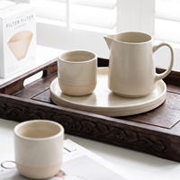 Nouvelle Collection 2026 : Ensemble Cafetière et Tasses en Céramique avec Assiettes – Cafetière Manuelle et Filtre à Café Entonnoir