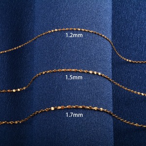 Collier fin en acier inoxydable pour femme, chaîne câble scintillante, plaqué or, accessoires de bijoux en métal pour le cou, ras-de-cou - Product Image 5