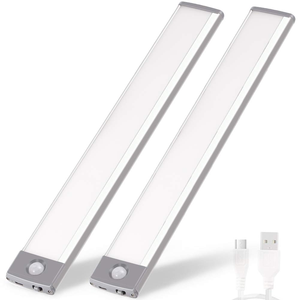 Ultra-Thin Cabinet Closet <b>Light</b> 3 Color Dimmable 5v Usb Rechargeable Kitchen Cabinet Closet Wardrobe Led Motion <b>Sensor</b> Alu <b>Light</b> - Product Image 1