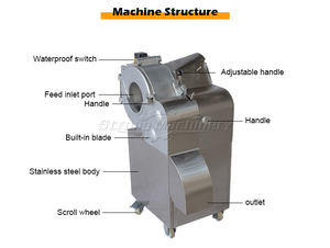 เครื่องหั่นผักหั่นสี่เหลี่ยมลูกเต๋าแบบอุตสาหกรรมเครื่องหั่นสี่เหลี่ยมลูกเต๋าสำหรับอุตสาหกรรม - Product Image 2